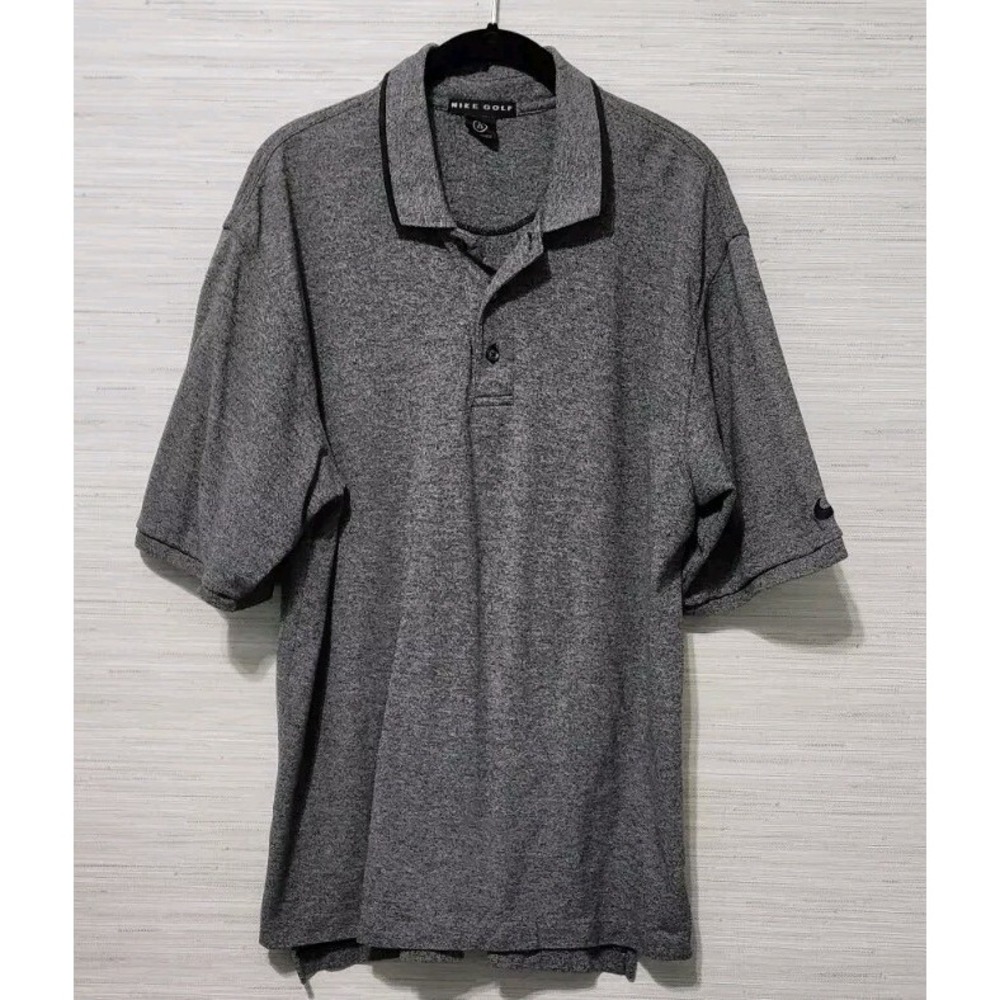 Nike Golf Men's Gray Dri Fit Polo Shirt Size Large Athletic